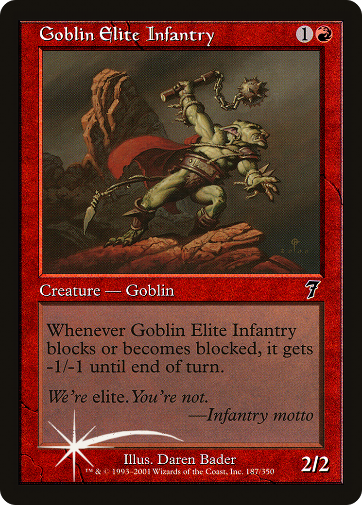 Goblin Elite Infantry (7ED-187★) -  Foil