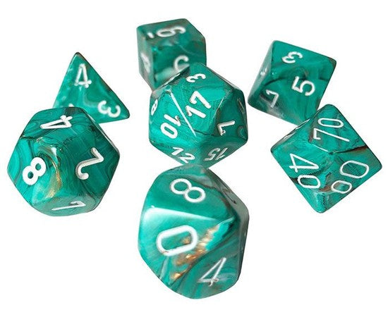 Chessex Borealis Mini Polyhedral 7 Die Set Royal Purple/Gold Luminary (Copy)
