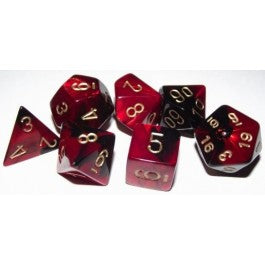 Chessex: Gemini Black-Red/Gold 7-Die Set