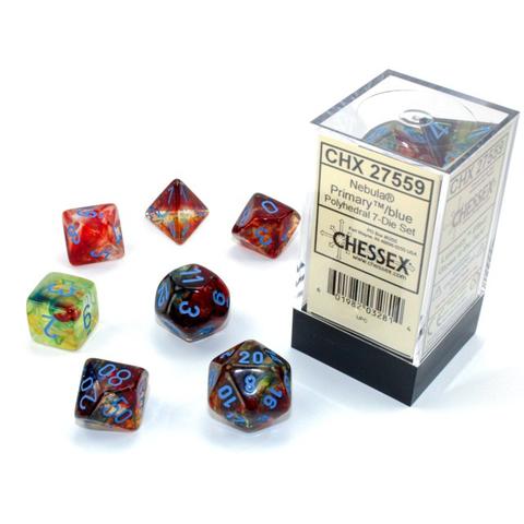 View Larger Chessex Nebula Primary Turquoise Luminary 7 Die Set