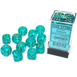 Chessex: Borealis Teal/Gold 16mm