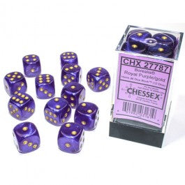 Chessex Borealis Purple/gold 16MM D6 Dice Block
