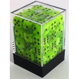 Chessex: Vortex Bright Green/Black 12Mm D6 Dice