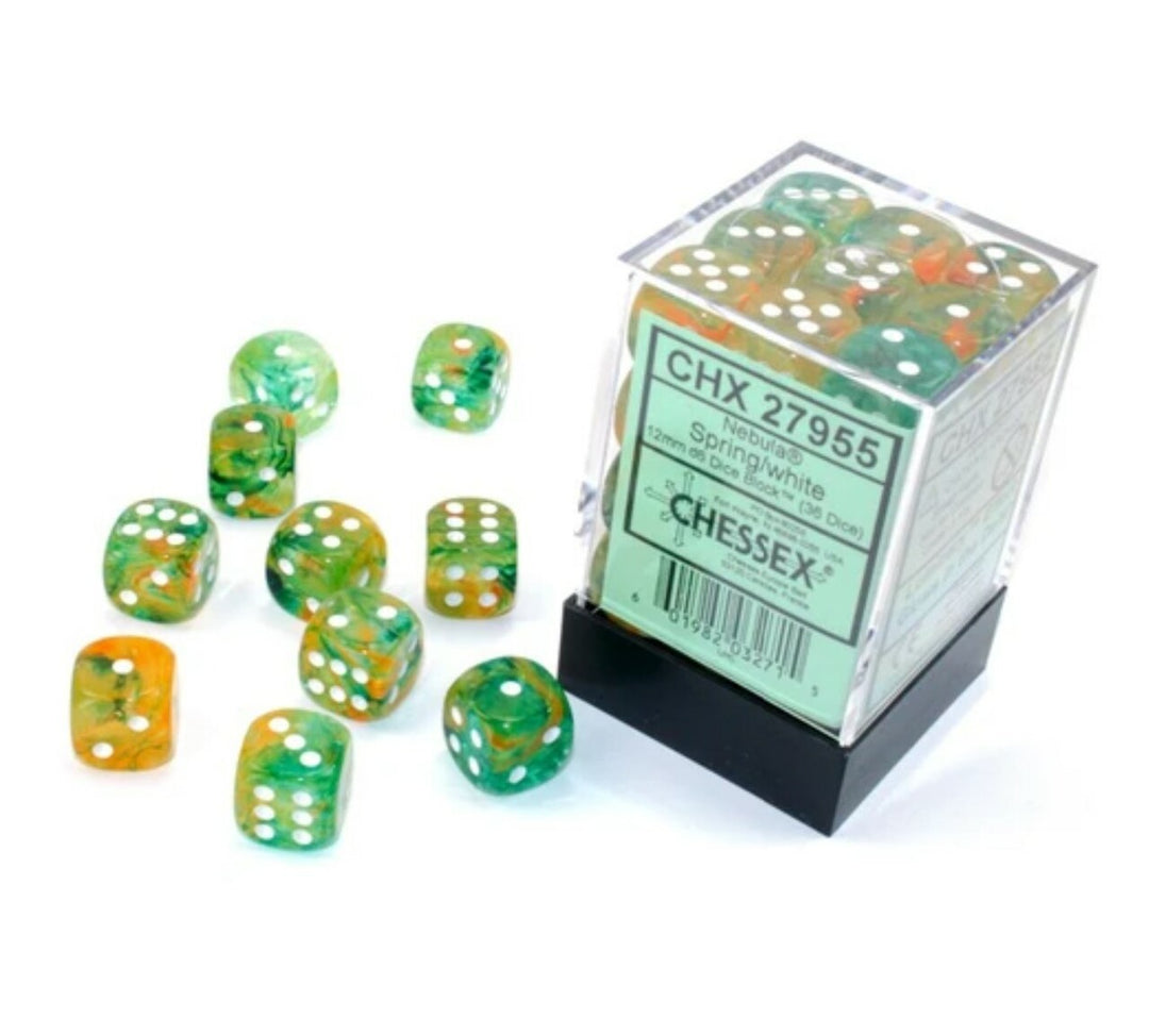 Chessex Nebula Spring White Luminary 12 MM Set