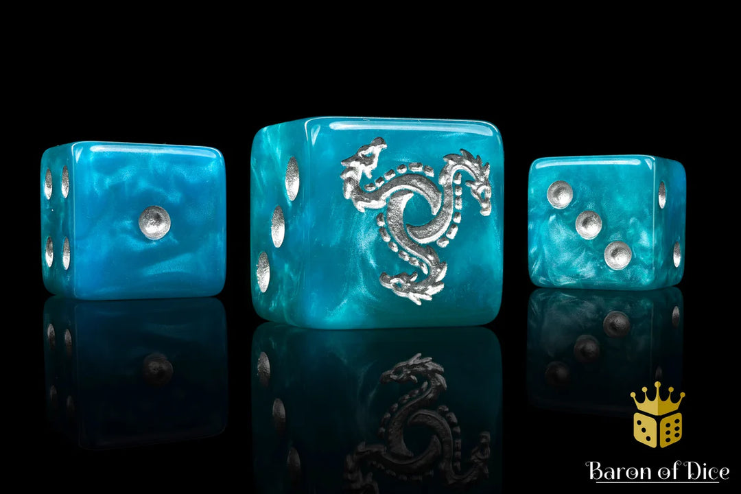 Hydra - Serpent Blue Square Corner 25 Dice Set