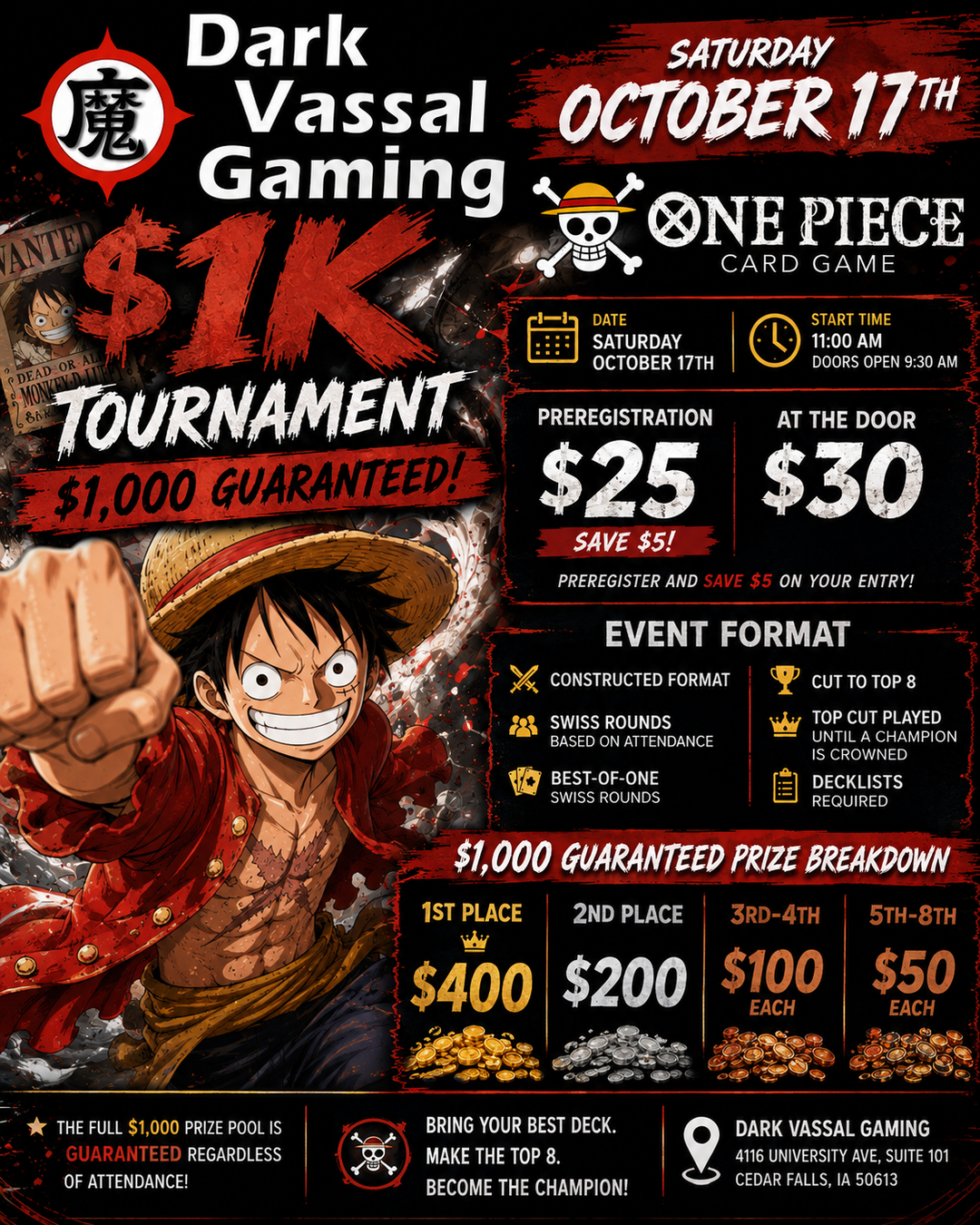 One Piece $1K 10/17/26