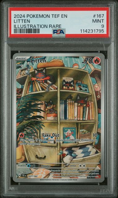 167 LITTEN ILLUSTRATION RARE PSA 9