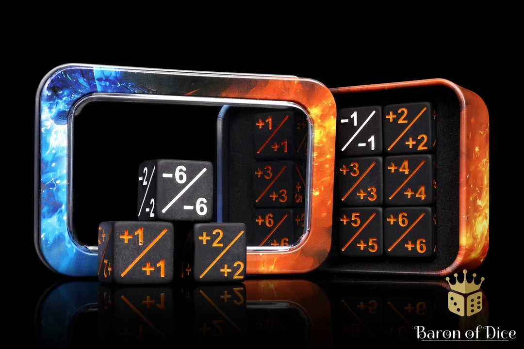 +1/ -1 Counters - Matte Black - Set of 10