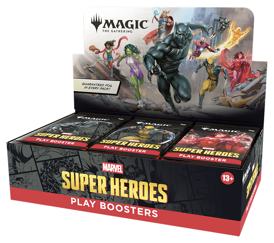 Marvel Super Heroes Play Booster Display