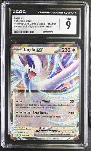 Pokemon TCG Lugia ex 017/034 CGC 9 Mint Trading Card Game Classic Holo 230 HP