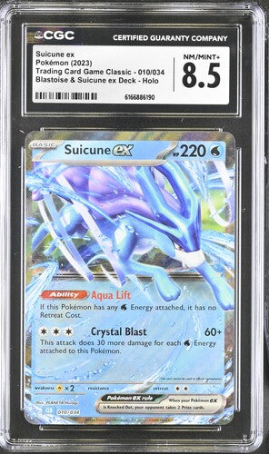 CGC 8.5 Suicune ex 010/034 Trading Card Game Classic Holo English 2023 220 HP