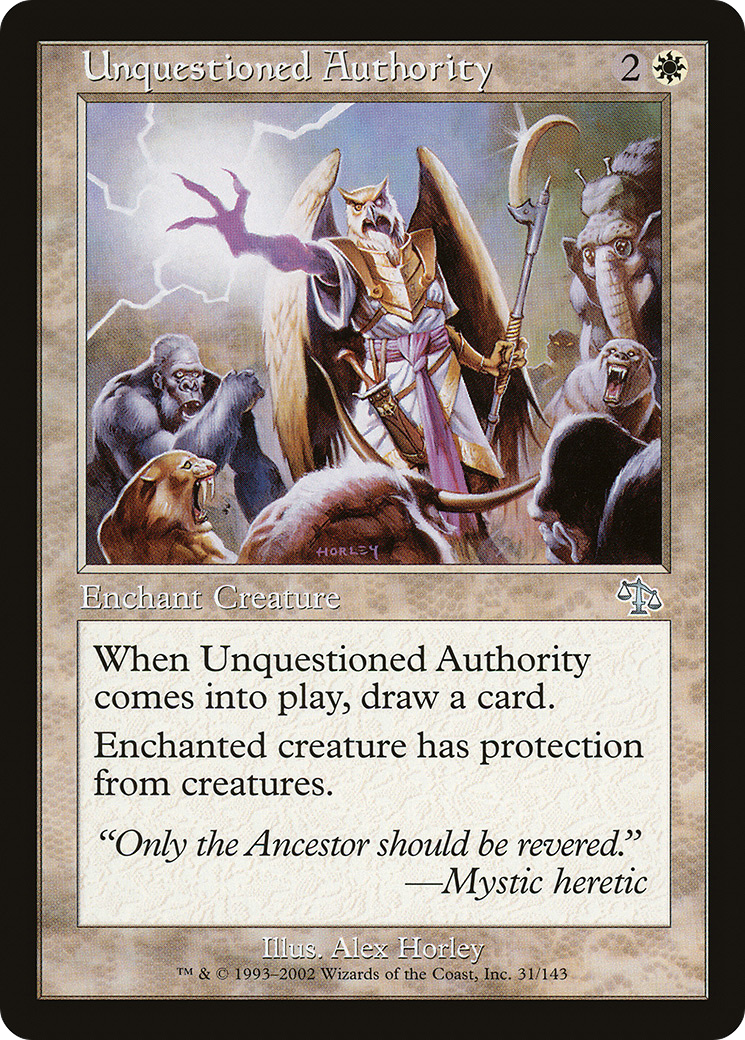 Unquestioned Authority (JUD-031) -