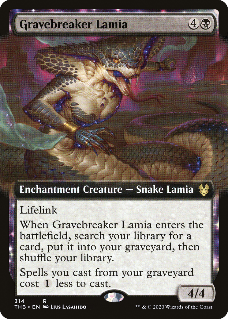 Gravebreaker Lamia (THB-314) - : (Extended Art, enchantment)