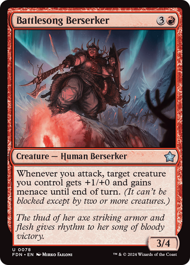 Battlesong Berserker (FDN-078) -  Foil