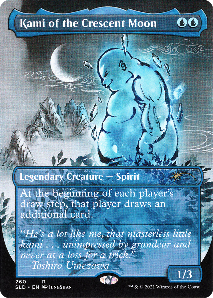 Kami of the Crescent Moon (SLD-260) -  (Borderless) Foil