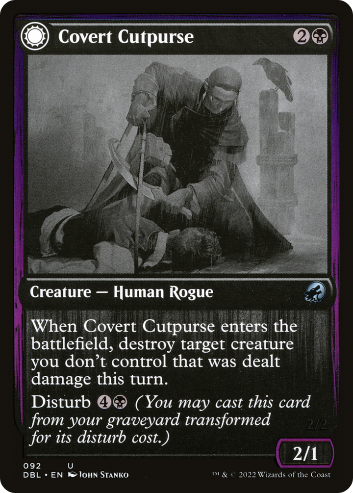 Covert Cutpurse // Covetous Geist (DBL-092) - : (Double Faced Transform) Foil