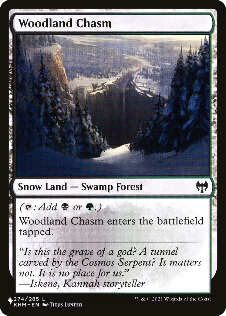 Woodland Chasm (LIST-KHM-274) - : (snow)