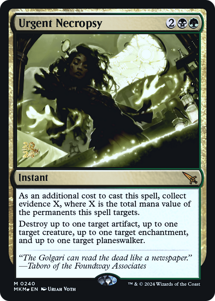 Urgent Necropsy (PRE-240S) -  Foil