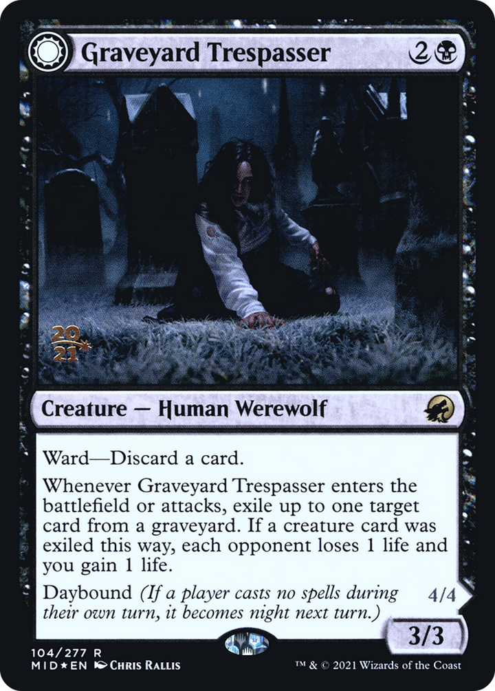 Graveyard Trespasser // Graveyard Glutton (PRE-104S) - : (Double Faced Transform) Foil