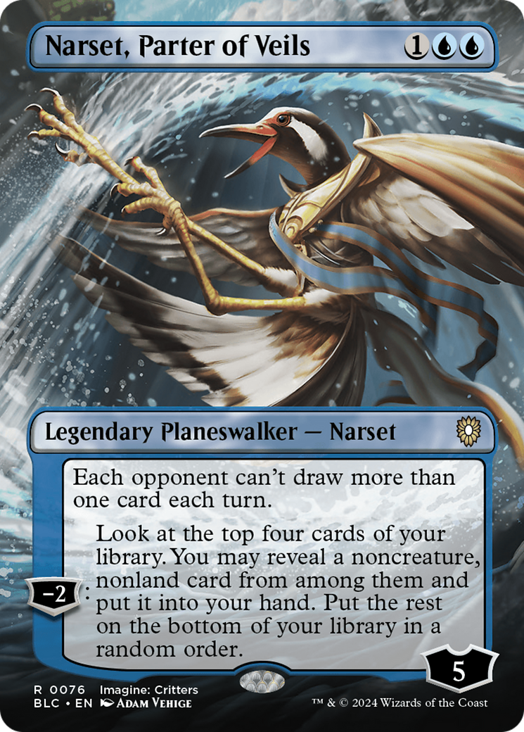 Narset, Parter of Veils (BLC-076) -  (Borderless) Foil