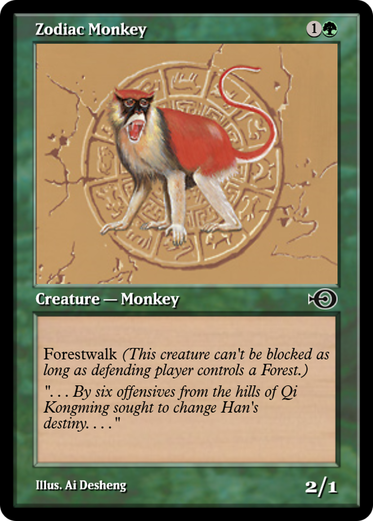 Zodiac Monkey (PRM-35084) -  Foil