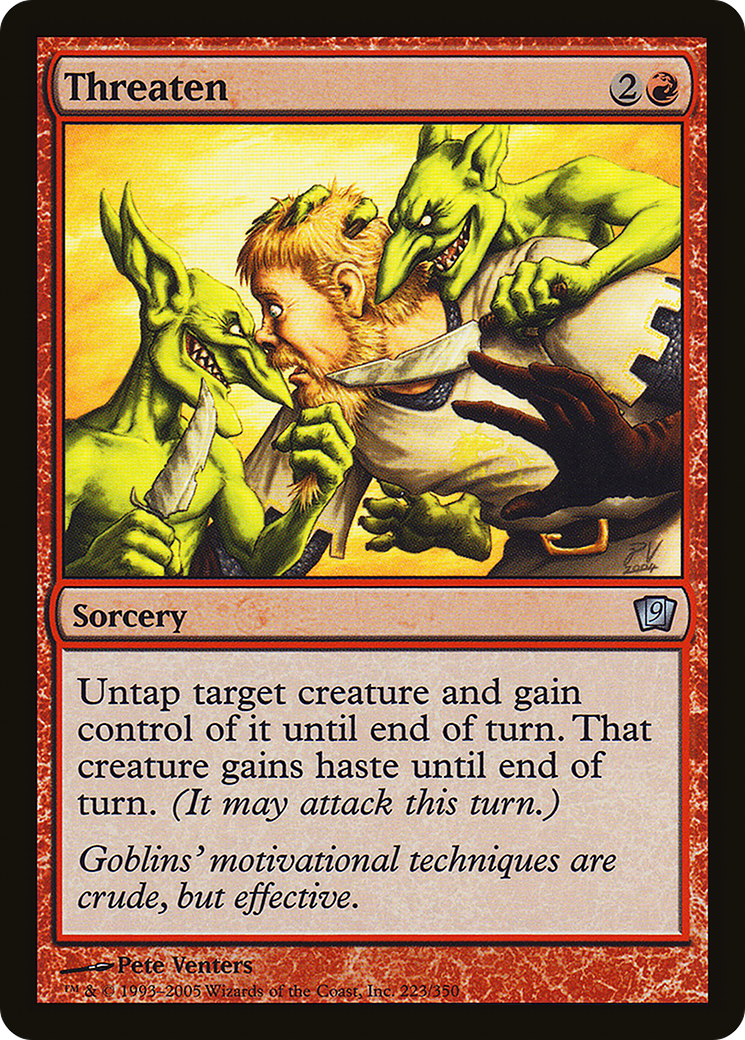 Threaten (9ED-223★) -  Foil