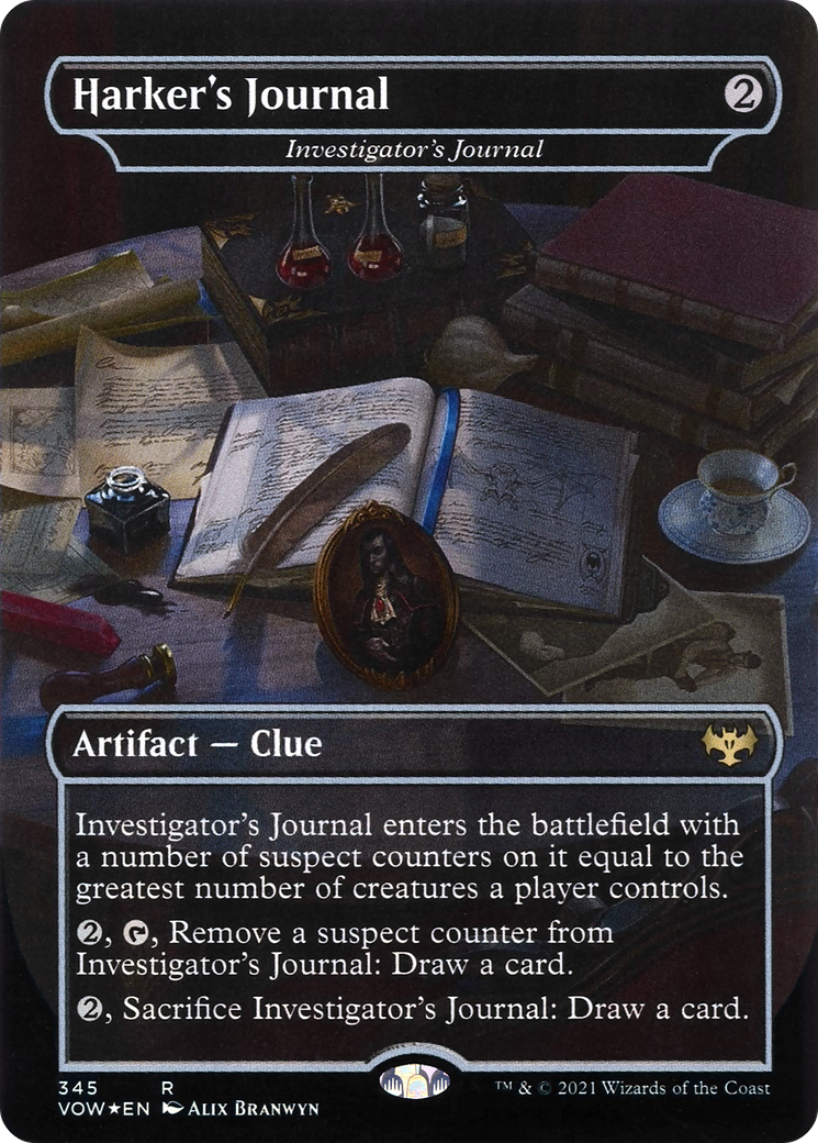 Investigator's Journal (VOW-345) -  / Harker's Journal: (Showcase) (Borderless) Foil