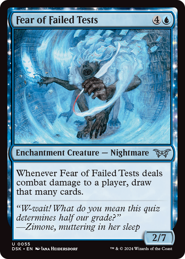 Fear of Failed Tests (DSK-055) - : (enchantment) Foil