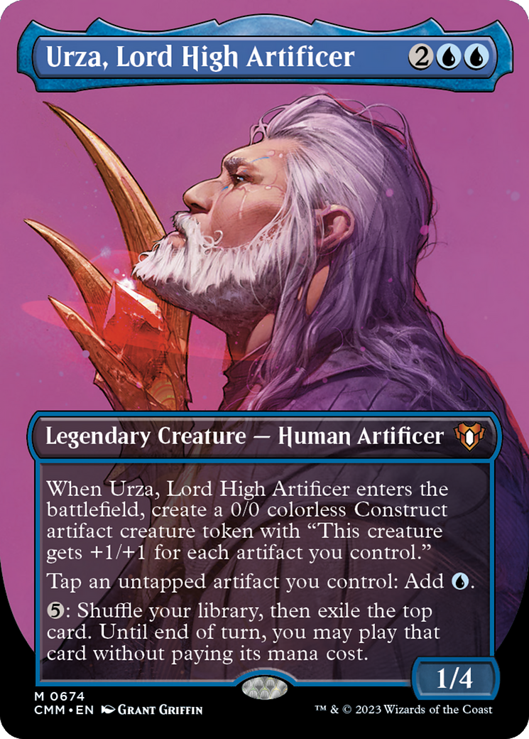 Urza, Lord High Artificer (CMM-674) -  (Borderless) Foil