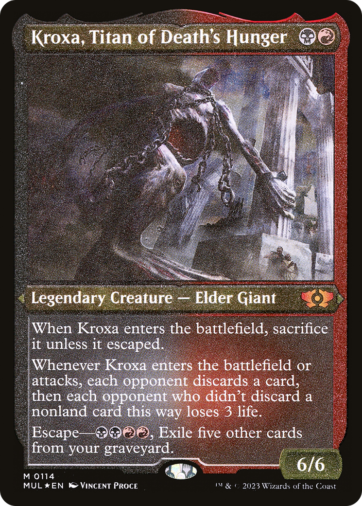 Kroxa, Titan of Death's Hunger (MUL-114) -  Etched Foil