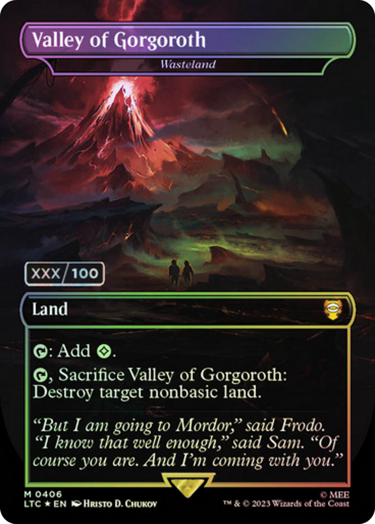 Wasteland (LTC-406Z) -  / Valley of Gorgoroth (Borderless) Foil