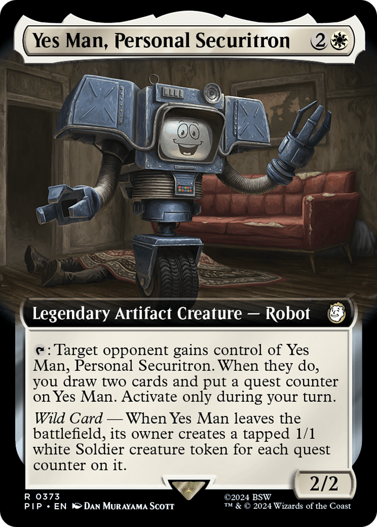 Yes Man, Personal Securitron (PIP-373) - : (Extended Art) Foil