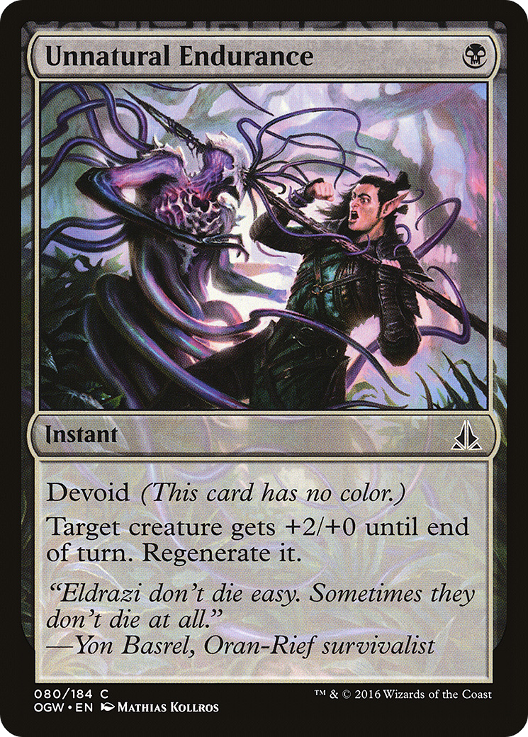 Unnatural Endurance (OGW-080) - : (devoid) Foil