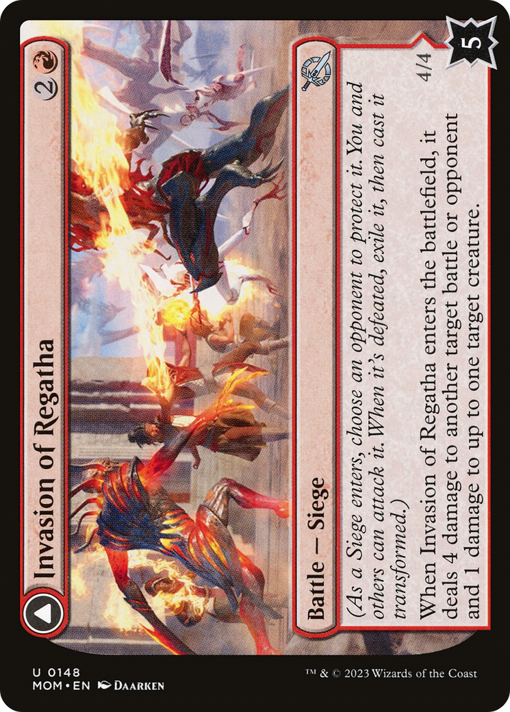 Invasion of Regatha // Disciples of the Inferno (MOM-148) -  Foil