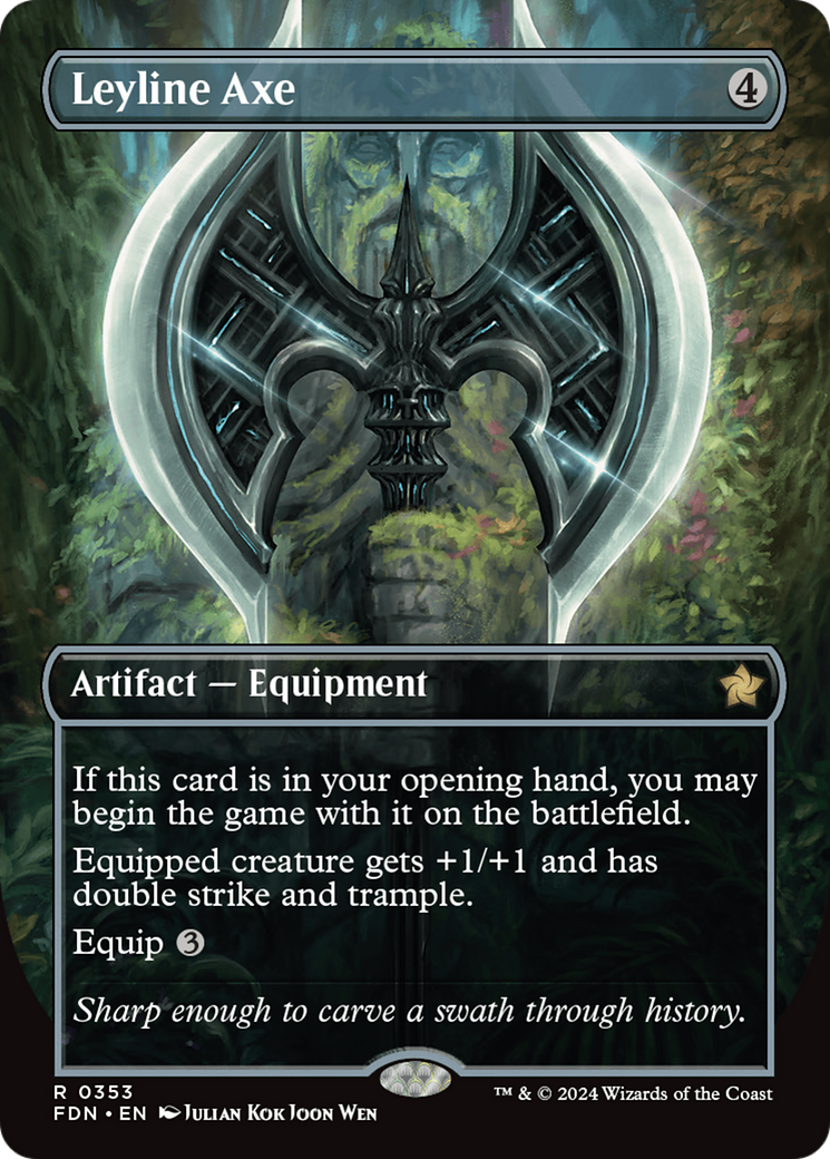 Leyline Axe (FDN-353) -  (Borderless) Foil