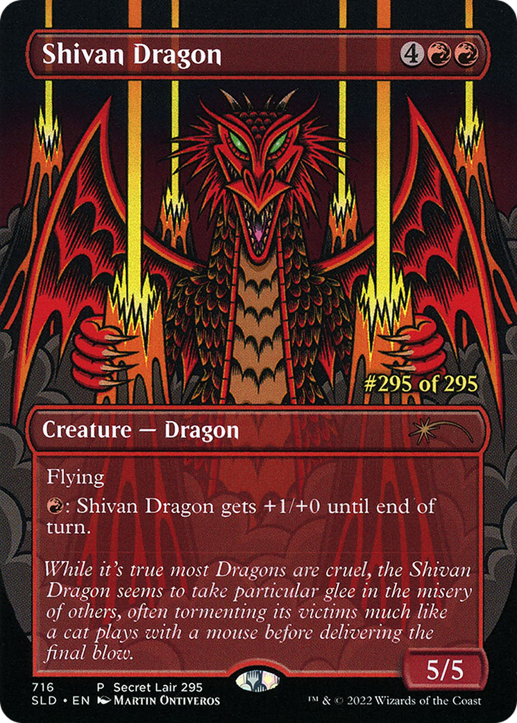 Shivan Dragon (SLD-716) -  (Borderless)