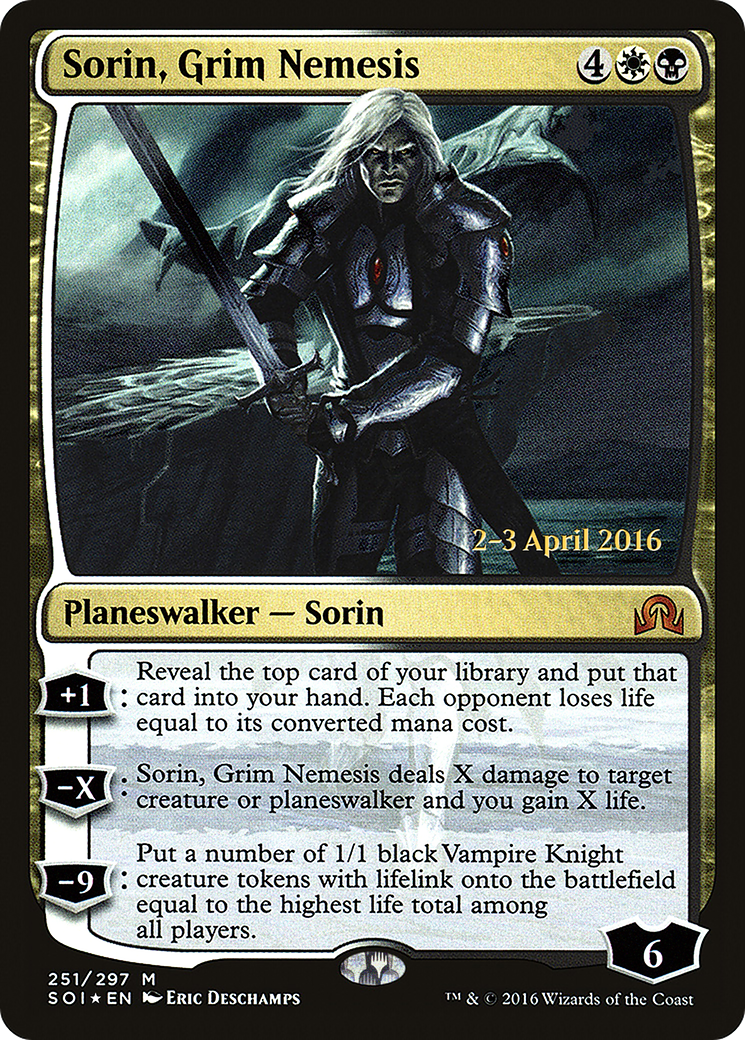 Sorin, Grim Nemesis (PRE-251S) -  Foil