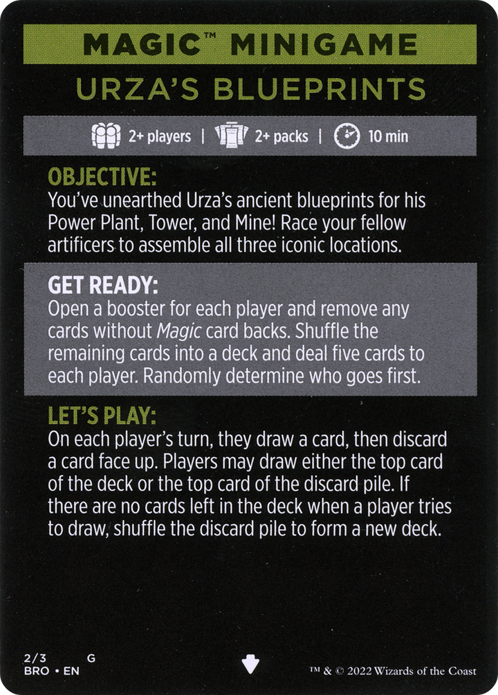 Urza's Blueprints (minigame) // Urza's Blueprints (cont'd) (MBRO-002) -