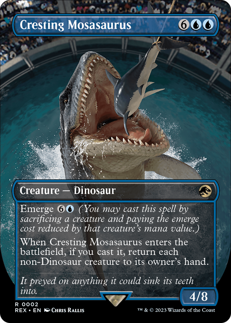 Cresting Mosasaurus (REX-002) -  (Borderless)