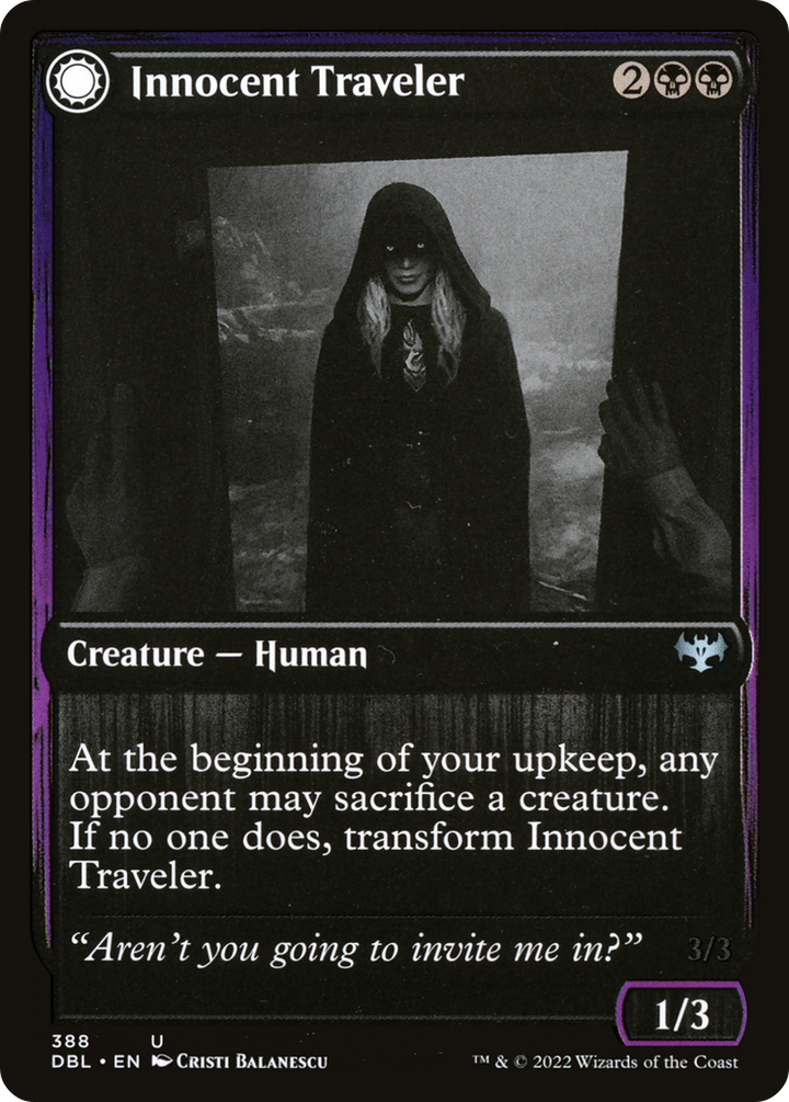 Innocent Traveler // Malicious Invader (DBL-388) - : (Double Faced Transform) Foil