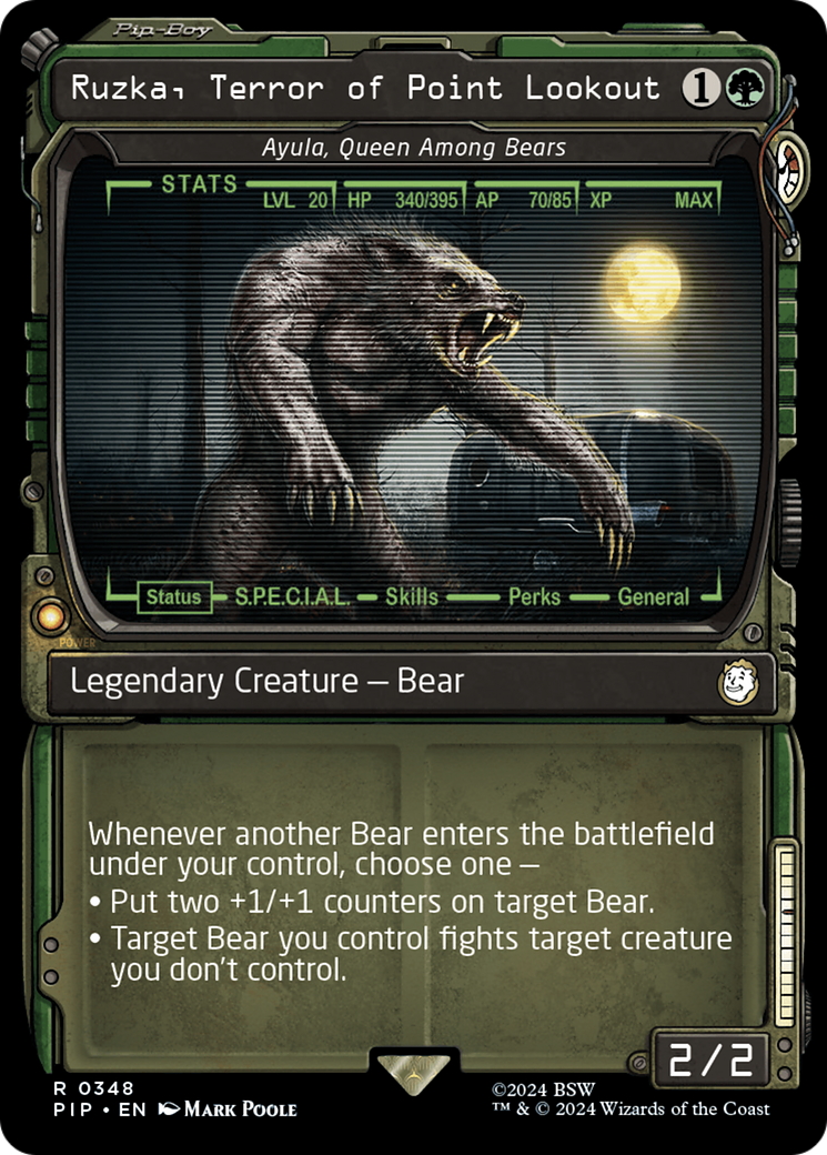 Ayula, Queen Among Bears (PIP-348) -  / Ruzka, Terror of Point Lookout: (Showcase) Foil