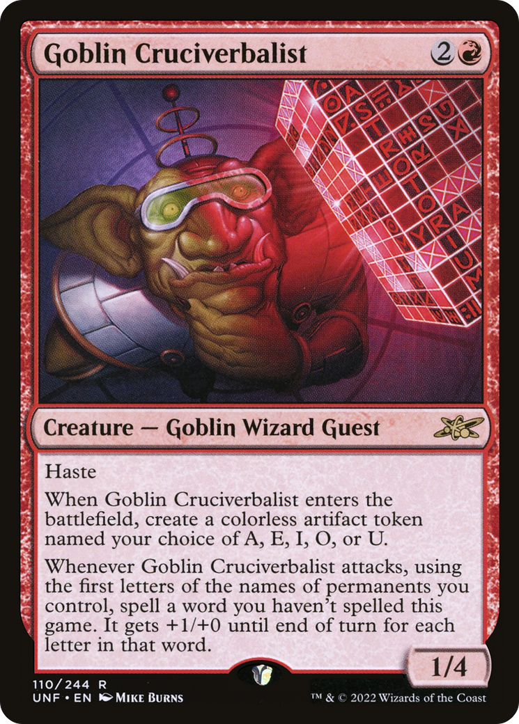 Goblin Cruciverbalist (UNF-110) -