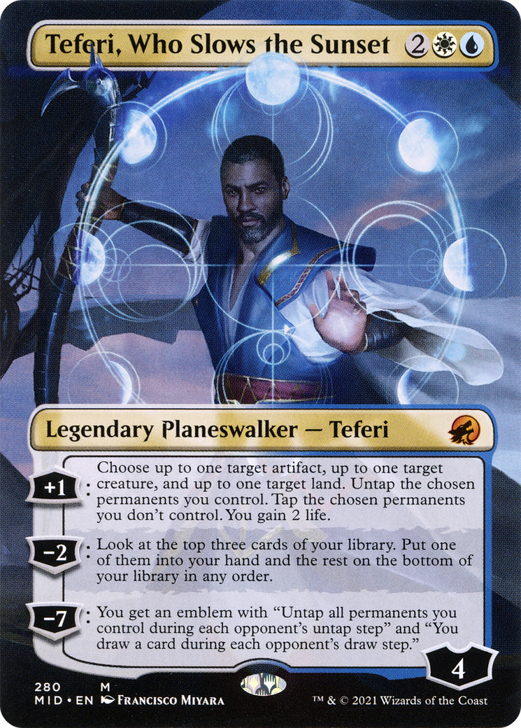 Teferi, Who Slows the Sunset (MID-280) -  (Borderless)