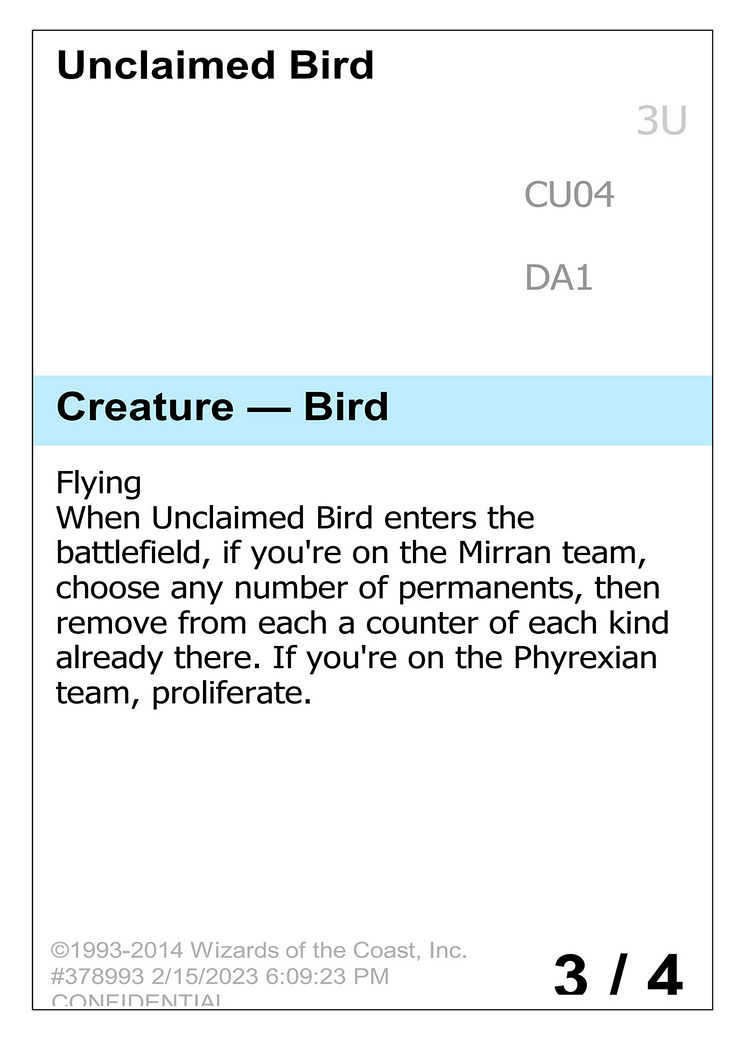 Unclaimed Bird (DA1-CU04) -