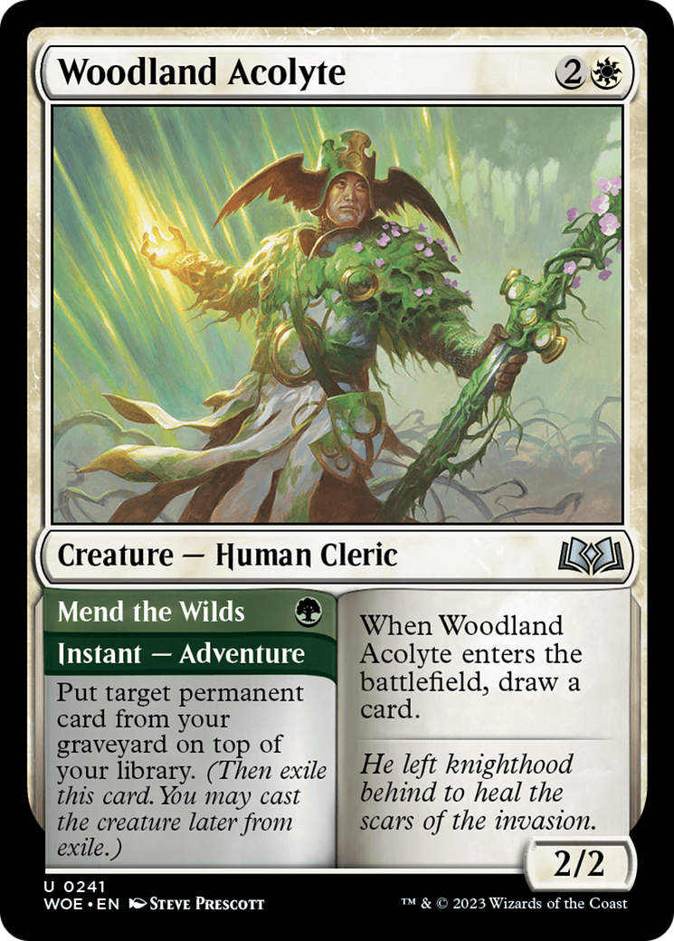 Woodland Acolyte // Mend the Wilds (WOE-241) -  Foil