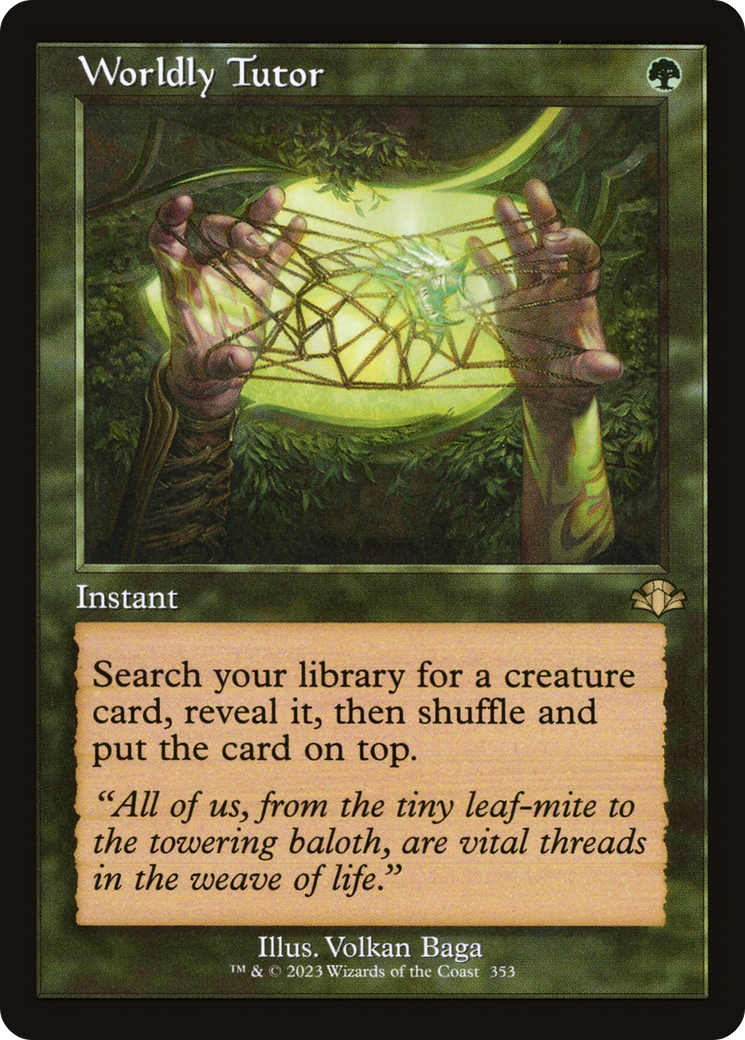 Worldly Tutor (DMR-353) -  Foil