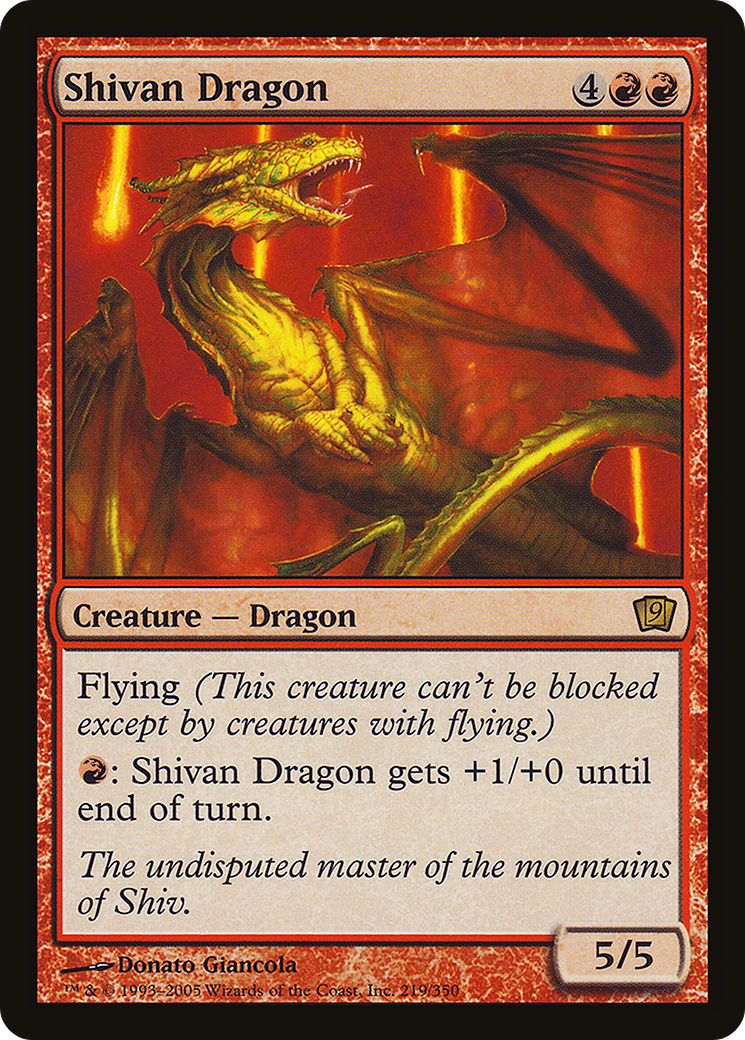 Shivan Dragon (9ED-219★) -  Foil