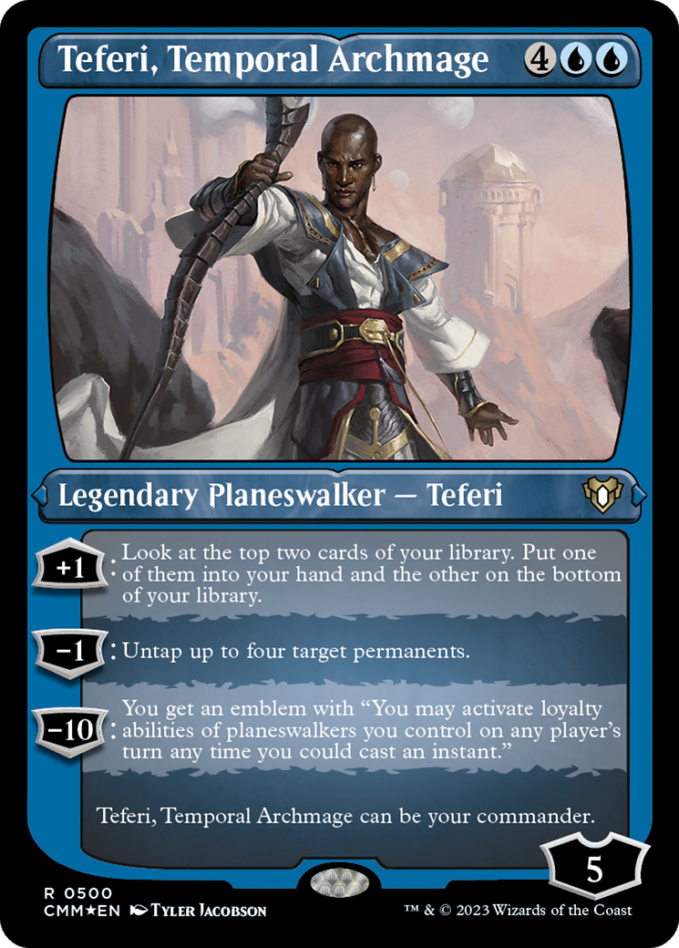 Teferi, Temporal Archmage (CMM-500) -  Etched Foil