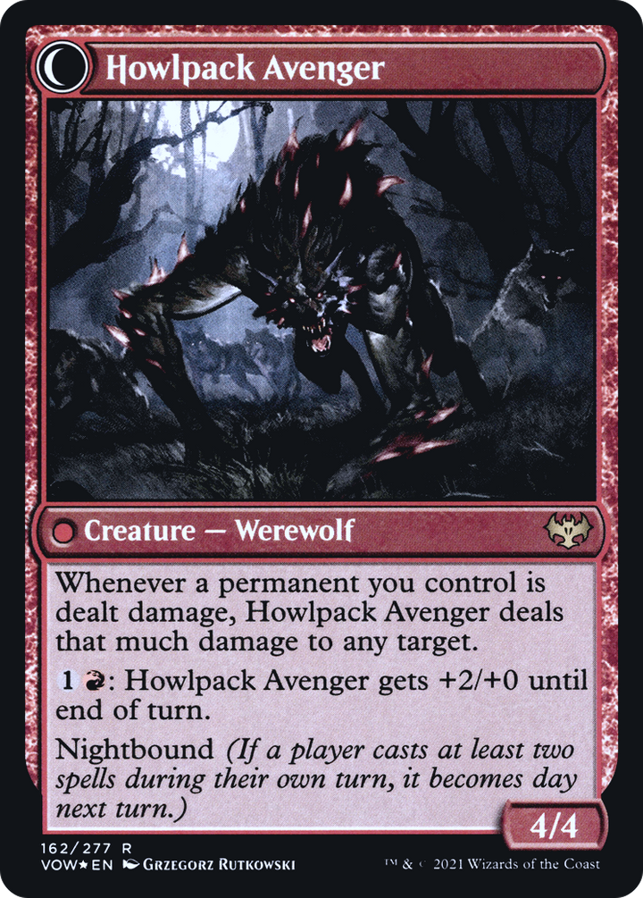 Ill-Tempered Loner // Howlpack Avenger (PRE-162S) - : (Double Faced Transform) Foil