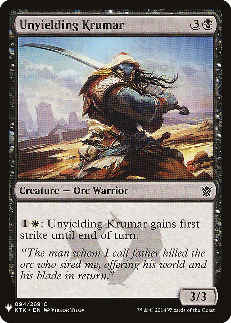 Unyielding Krumar (LIST-KTK-94) -